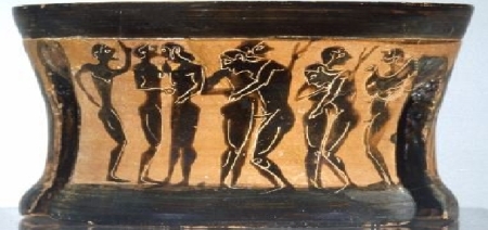 A Greek vase depicting homo-sexual act