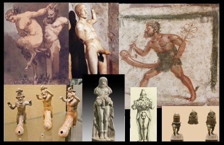Priapus in different forms